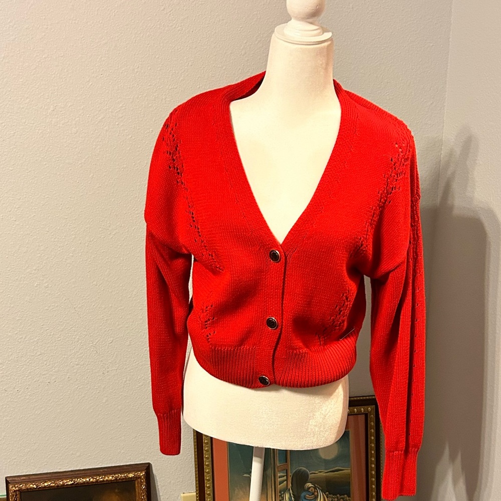 Marc New York Red cardigan sweater.